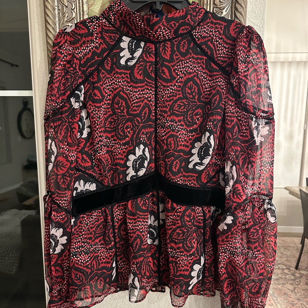 Holiday Ted Baker Sheer Blouse